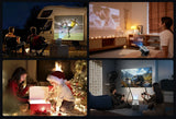 LynCast Outdoor Projector with WIFI 6 and Bluetooth 5.4, 1080P, 8K Support