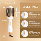 3-in-1 Hot Air Brush with Negative Ion Blow and Comb, Straight and Curl in One