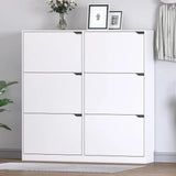 Shoe Cabinet with 6 Flip Drawers, Freestanding Shoe Organizer for Entryway