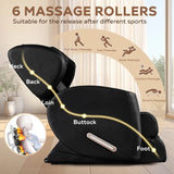 Massage Chair Recliner with Heating, Airbags, Foot Roller, Bluetooth Speaker