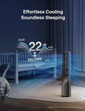 40" Smart Bladeless Fan for Bedroom - Tower Fan, Alexa/Google / WiFi