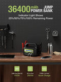 YESPER 12V/24V 6000A Jump Starter: 36400mAh Power Station + 3-Mode LED, for Gas/Diesel Engines, Cars to Boats, -40°C~60°C