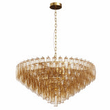 14-Light Gold Modern Round Chandelier for Living Room, 37" Extra Large Chandelier