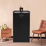 Restaurant Trash Can Cabinet with Tray Holder Commercial Trash Can 40 Gallon Garbage Can Cabinet for Restaurants