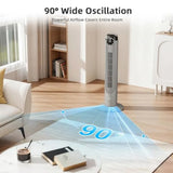 Tower fan for bedroom living room office with quiet operation, 36 inch height