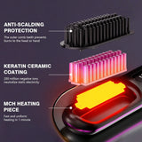 Women's Wireless Portable Hair Straightener, USB Rechargeable Negative Ion Hot Air Straightening Brush, Effectively Smooths Frizz, Makes Hair Shiny And Soft, Anti-Scald Design, 3 Temperature Settings,