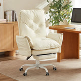 Cross Legged Office Chair with Footrest, High Back Criss Cross Chair with