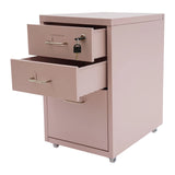 3 -Tiers  Vertical File Cabinet Metal Mobile File Cabinet with Lock Filing Cold-rolled Steel Cabinet Under Desk