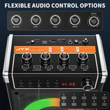 JYX Karaoke Machine with 2 UHF Wireless Microphones, Bluetooth Speaker