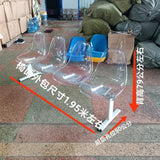Three-person transparent plastic row chair Square waiting  Hospital bench