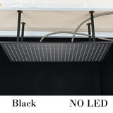 Nickel/Chrome/Black LED 40cm/80cm rectangular brass shower nozzle faucet bathroom accessories