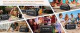 W-KING D9-1 100W Peak 60W RMS Deep Bass Bluetooth Speaker, IPX6 Portable Waterproof Loud Bluetooth