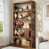 Tribesigns 6-Tier Bookcase, 71 Inches Industrial Bookshelves and Bookcases, Floor Standing 5 Shelf Display Storage Shelves