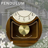 Wooden Mantel Clock TCW004DB Pendulum for Fireplace, Table, Bedroom