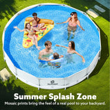 JOYFY Round Above Ground Pool 12ft/10ft/15ft Outdoor with Filter Pump
