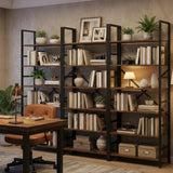 Book Shelf, 5 Tier/6 Tier/ Bookcase, Modern Tall Bookshelf Corner Storage Organizer for Garage Kit, CDs, Movies