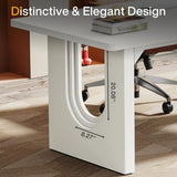 Modern Executive Desk 70.9" Office Computer Conference Table Home Office Workstation White