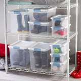 Under Bed Storage Bins with Lids, Clear Plastic, 25 Quart for Closet, Bathroom