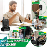 Wireless Voice Duplex Intercom Doorbell 500M Hand Free Two Way Wireless Doorbell Duplex Door Bell for House Home Factory Office