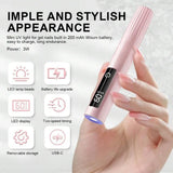 Rechargeable Handheld UV Nail Lamp With Stand, Mini Portable Wireless Nail Lamp With LCD Display,