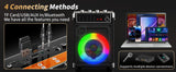 JYX Karaoke Machine with 2 UHF Wireless Microphones, Bluetooth Speaker with Bass/Treble/Echo Adjustment & LED Light