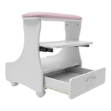 Pedicure Stool Foot Foot Bath Stool with 4 Wheels Foot Rest Pedicure Manicure Funiture