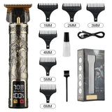 T9 LCD Electric Hairdresser Oil Shaving Head Electric Pusher Carving Electric Pusher Clipper Hair Precision