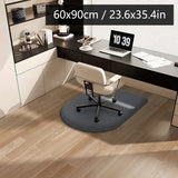Solid color computer chair mat flannel floor mat thickened desk swivel chair