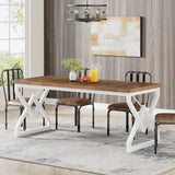 Tribesigns 63" Large Industrial Executive Desk with Extra Thickened Tabletop & Metal Frame