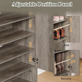 5 Tier Shoe Cabinet Storage for Entryway w/ Doors, Freestanding Shoe Rack