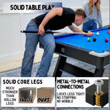 7 ft MultiGame Table. Billiards, Table Tennis and Handy Serving Table