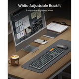 Wireless Backlit Keyboard and Mouse Combo for Multi-Device Use, Rechargeable