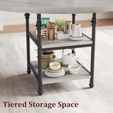 Round Dining Table for 4, Kitchen Dining Room Circle Dinner Pedestal Table