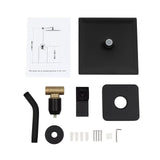 8" Shower Faucet Set Bathroom Rain Shower System Shower Trim Kit with Valve Black for