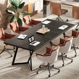 70.86" Conference Table Metal Frame Rectangular Seminar Boardroom Office Meeting Room Desk