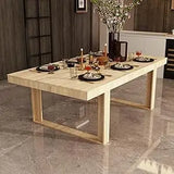 86.6" W Dining Table for 8-10 People, Versatile Modern Wooden Dinner Table Kitchen Table for Dining Room Conference Room