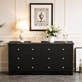 JUMMICO Dresser for Bedroom, 6 Wood Dresser Drawers For Bedroom