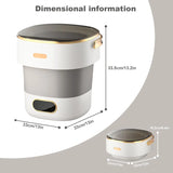 13L Portable Washing Machine for Underwear & Socks, Foldable Mini Washer with 3 Wash Modes