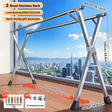 Joybos 1pc Heavy Duty Stainless Steel Foldable Clothes Drying Rack
