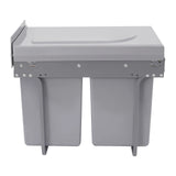 20L Each Dual Pull-Out Trash Can Easy Install Under Cabinet Kitchen Waste Bin