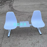 Three-person transparent plastic row chair Square waiting  Hospital bench