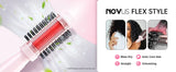 Smooth Style Heated Comb + Blow Dryer Brush,2-in-1 Hot Air Brush for One-Step Straightener