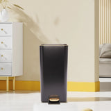 Silent Step Trash Can with Soft Close Lid, 12L Touch-Free for Bathroom & Kitchen