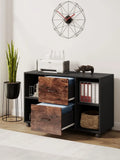 Tribesigns 2 Drawer Wooden File Cabinet Large Mobile Lateral Filing Cabinet