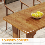 Tribesigns Modern Dining Table for 6 to 8 People, 71" Large Kitchen Dining Table with Wood