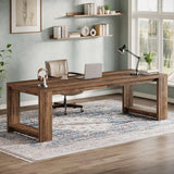 86.6" Two-Person Desk, Modern Executive Office Desk, Double Computer Writing Table for Home Office, Conference Room