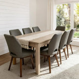 Farmhouse Dining Table, 70" Rectangular Wooden Kitchen Table for 4–6 People