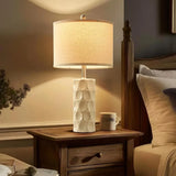 24" Modern Ceramic Set of 2 Bedroom Lamps, Nightstand Lamp for Living Rooms
