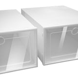 20PCS/24PCS Foldable Flip Shoe Boxes Set Shoe Rack Stackable Storage Container Plastic Clear Shoe Case