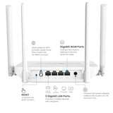 AX1800 WiFi 6 Router, 1200Mbps Dual Band Wireless Internet Router Ethernet Ports